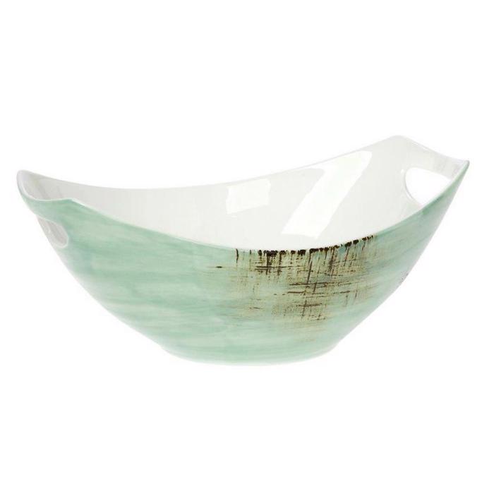 Cryspo Trio Φρουτιέρα Πορσελάνης Μεγάλη 'COUNTRY GREEN' 3712077 Cryspo Trio Froutiera Porselanis Megli 'COUNTRY GREEN' 3712077